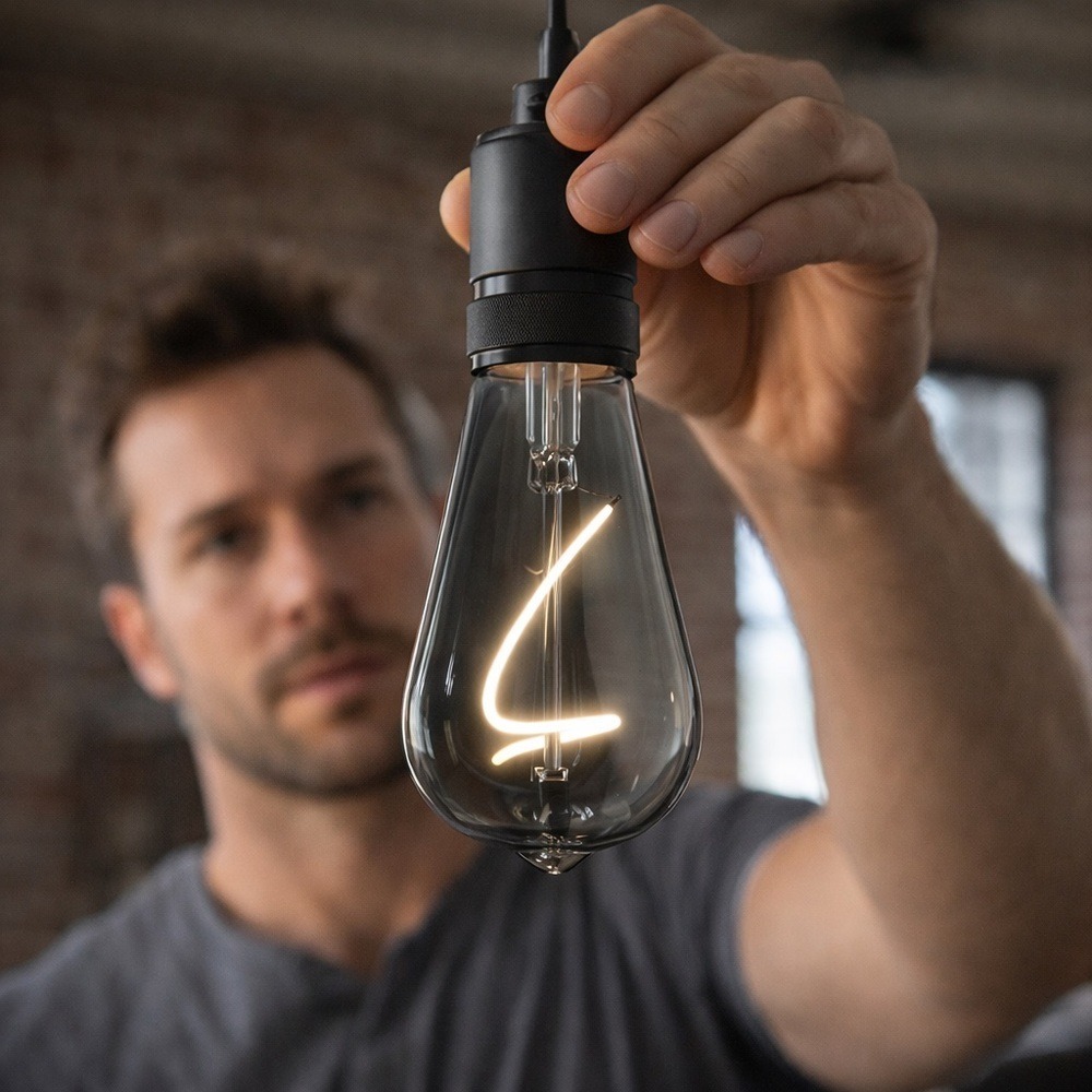 Feit Electric Edison LED‎ Bulb Vintage 4.5W Dimmable Smoke Glass Daylight 1-Pack